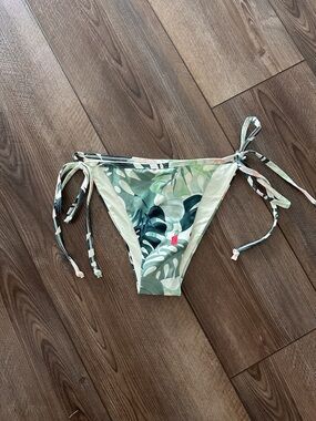 Toluca Green and White Tropical Leaf Swim Bottoms